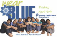 Wear Blue for Kids Day promotional graphic.