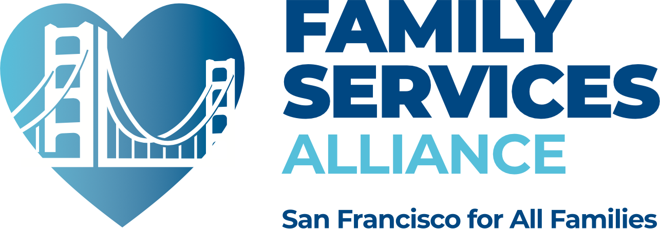 Logo. Family Services Alliance with slogan at bottom that reads “San Francisco for All Families”.